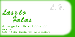 laszlo halas business card